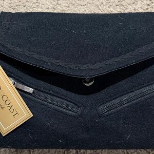 Black Clutch with Braided Detail